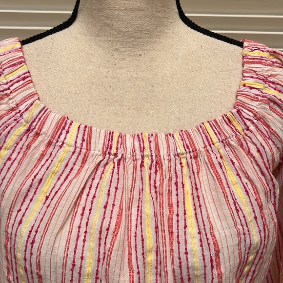 Michael Stars Johanna Striped Top in Magenta Multicolor, Size Medium - Picture 5 of 15